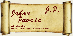 Jakov Pavčić vizit kartica